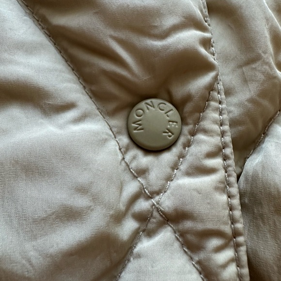Vintage Moncler Long Down Coat • Diamond Quilted • Beige Puffer • Authentic - Picture 5 of 10